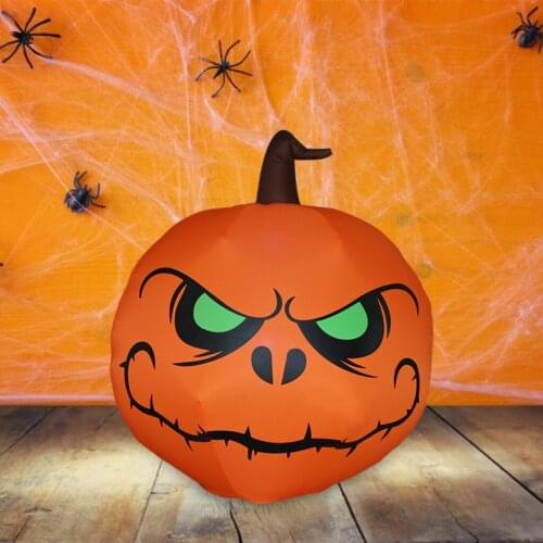 Halloween Inflatable Scary Pumpkin Decorations with LED Light for Yard Halloween Home Holiday Lawn Outdoor Props EU-Plug