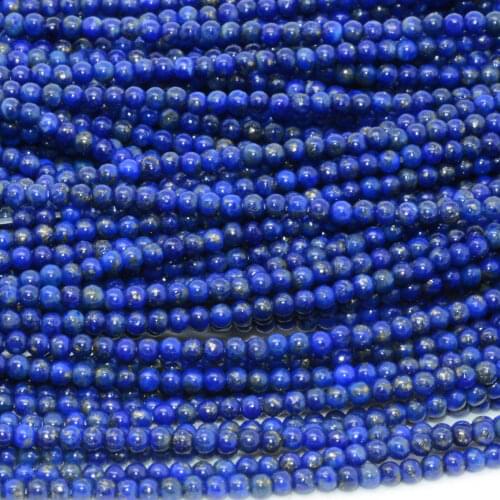 Natural Lapis Lazuli Small Loose Round Beads 1.8mm -- Without Treatment