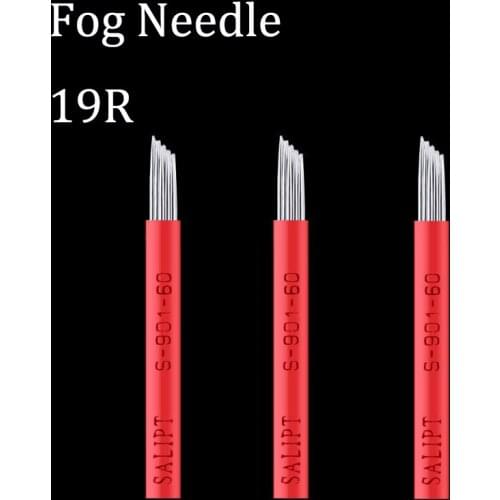 New Arrival 19R Red Tattoo Needles Holding Fog Oblique 19 Bevel Round Needle Microblading Curved Semi Permanent Manual Blade Pen