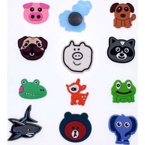 Wholesale Mix 50PCS Animal Sika Deer Boys Girls Shoes Bags Accessories PVC For Children Garden Shoes Decorations Party Gifts