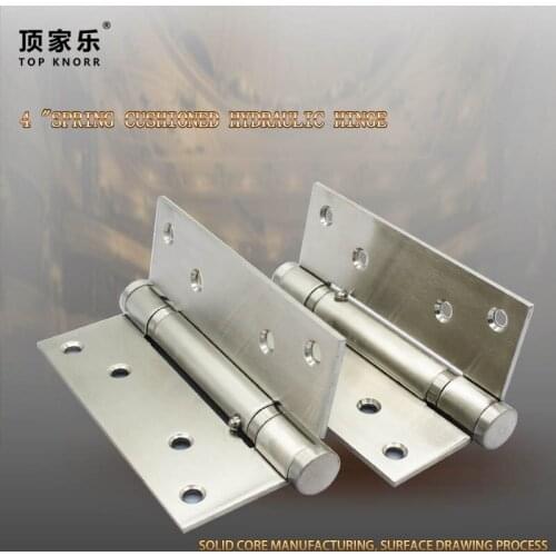 Spring self-closing door 4 "cushioned stainless steel adjustable hinged pivot 90 degree wooden door hinge door closure hinge