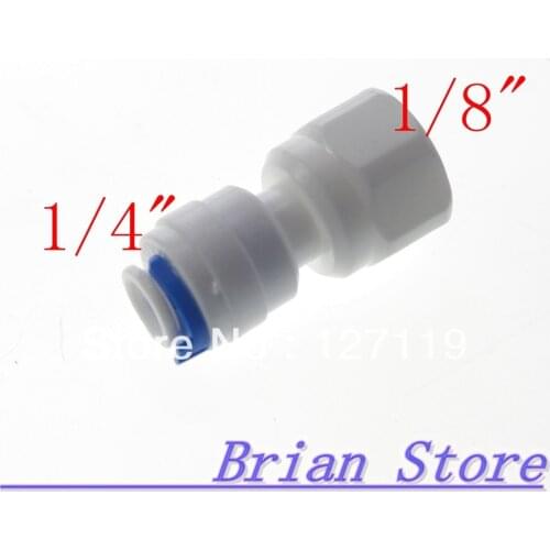 1/4" OD Hose Connection 1/8" BSP Female Straight Quick Connector RO Water Reverse Osmosis Aquarium System connection fittings