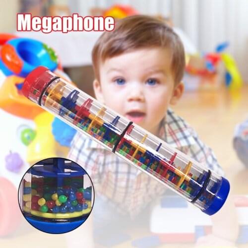 Rainbow Hourglasses Rainmaker Rain Stick Raindrop Sound Musical Toy for Kids Portable New Design Kids Toys Gift Dropship