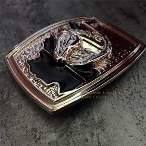 NBZZR Silver Horse Head Belt Buckle Men and Woman Jeans Accessories Buckles Gift Fit 4cm width belt