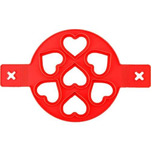 Diy heart Omelette Seven-hole Pancake Mold Porous Pancake With Kitchen Supplies Silicone Egg Baking Model