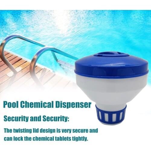 Floating Tablet Spa Chemical Dispenser Floating Pool Chlorine Dispenser Chemical Holder for 1.5" Chlorine Tablets Adjustable