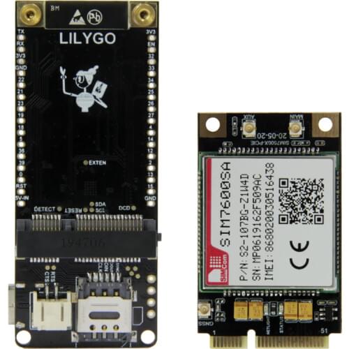 TTGO T-PCIE ESP32-WROVER-B AXP192 Chip WIFI Bluetooth Nano Card SIM Series Composable Development Board Hardware