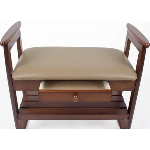 Solid wood shoes bench door shoes stool home Nordic modern minimalist stool bedroom makeup stool