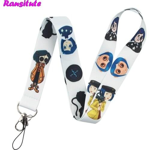 Ransitute Personality Neckband Lanyard Key ID Card Gym Phone Strap Multifunctional Phone Decoration R722