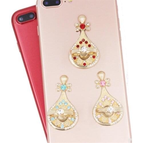 UVR Reuse Jewelry Metal Finger Ring Smartphone Diamond Stand Holder Mobile Phone Holder Stand For iPhone Xiaomi All Smart Phone