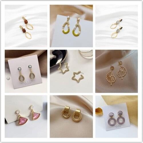 2021 New Tassel Simulated Pearl Drop Earrings for Women Gift Bijoux Korean Female Jewelry Gold Color Boucle D'oreille Wholesale