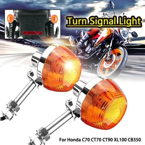 2 X Replacement Motorcycle Turn Signal Light For Honda C70 CT70 CT90 XL100 CB350