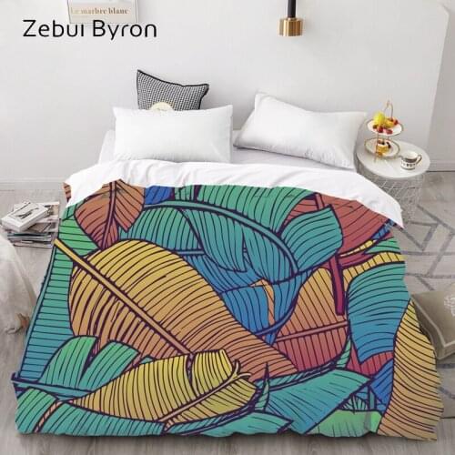 3D HD Digital Print Custom Duvet Cover,Comforter/Quilt/Blanket case Queen/King Bedding 220x240/200x200,Colorful leaves