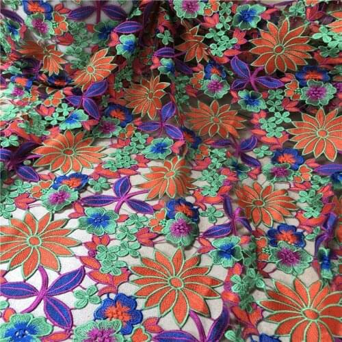 5yard embroidered Lace Fabric Wholesale flower cord french net Lace L-30881 For Sewing