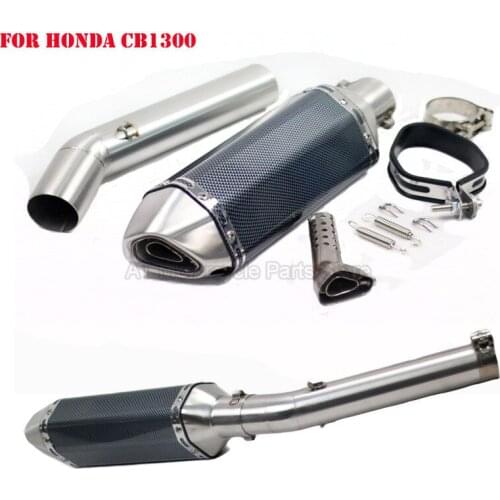 51mm Motorcycle Exhaust Pipe Contact Pipe Middle Link Pipe DB Killer With Moveable Silencer Pit Bike Muffler FOR HONDA CB1300