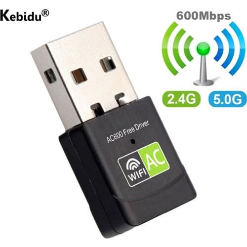 600Mbps 5Ghz USB Ethernet WiFi Adapter USB WiFi Dongle Lan USB Wi-Fi Adapter PC Antena Wi Fi Receiver AC Wireless Network Card