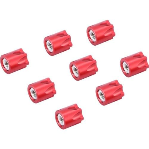 8PCS Aluminium RC Car Wheel Rim Center Cap M4 Nut for 1/10 RC Crawler Traxxas TRX4 Axial SCX10 90046 D90 Tamiya MST