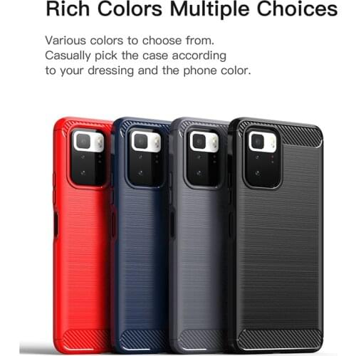 For Xiaomi Poco X3 GT Case Carbon Fiber Shockproof Soft TPU Silicone Cover for For Xiaomi Poco X3 GT Case For Xiaomi Poco X3 GT