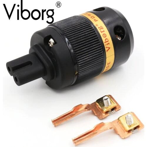 Viborg VF508 Pure Copper AC Power Cord Figure 8 IEC C7 Plug for audio power cable