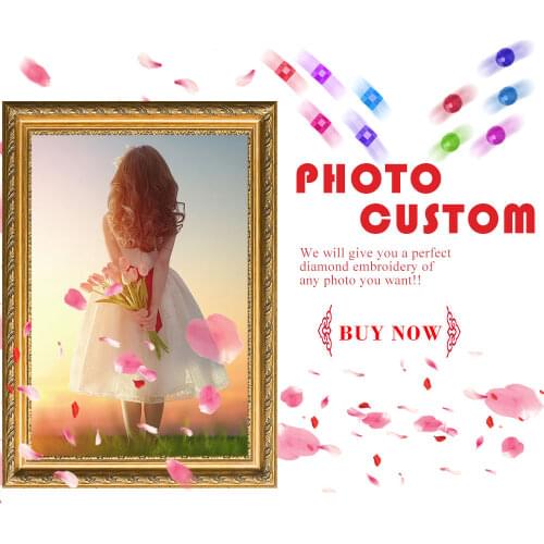 FIYO Diamond Painting Photos FIYO Custom Square/Round Picture of Rhinestones Diamond Embroidery Baby,Weeding and Parents Gift