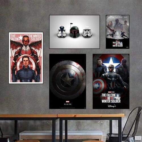 Marvel The Falcon&Winter Soldier Canvas Paintings American Superhero Posters and Prints Wall Art Pictures for Living Home Decor