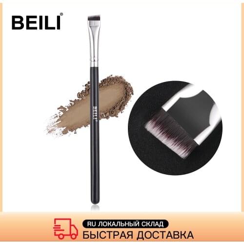 BEILI Black/Pink Makeup Brushes Professional Single Thin Eyebrow Brush Eyeliner Eyelash Foundation Make up Brushes Beauty Tool