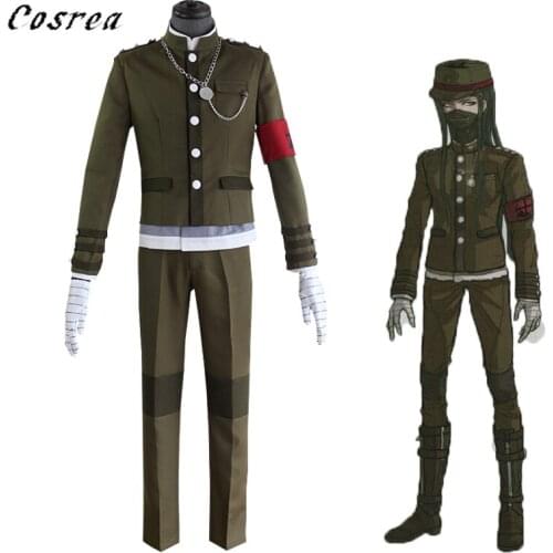 Anime Danganronpa V3 Killing Harmony Korekiyo Shinguji Cosplay Shirt Coat Pants Wigs Full Set Women Mens Halloween Outfit