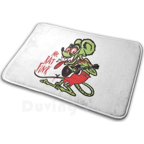 Mr. Rat Fink Soft Non-Slip Mat Rug Carpet Cushion Rat Fink Mr Rat Fink Weirdo Kustom Kulture Hotrod 1960S Vintage Monster