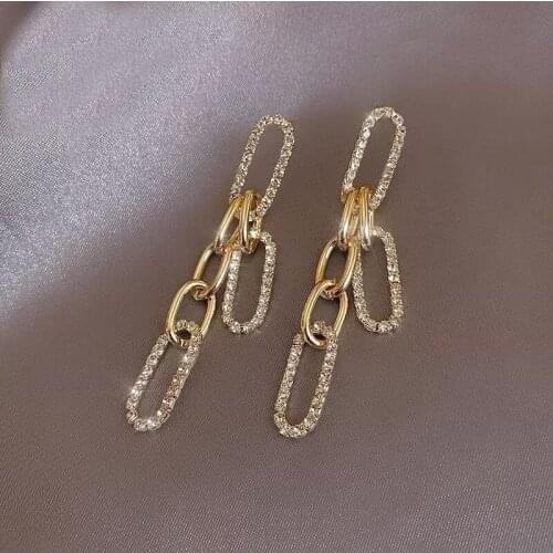 Personality metal chain Women jewelry Earrings Tassel vintage Fashion Stud Earrings 2021 Trend Hanging earrings Party accessory