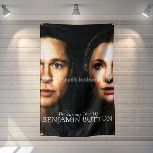 "The Curious Case Of Benjamin Button" Classic Movies Cloth Flag Banners Bar Billiards Hall Studio Theme Wall Hanging Decoration