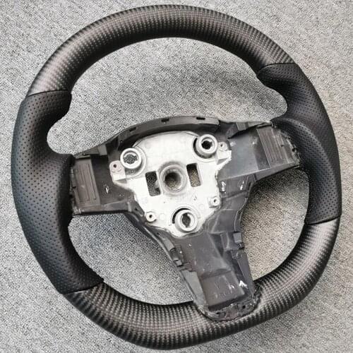 For Tesla Model 3 Model Y 2017 2018 2019 2020 2021 Customized Matte Carbon Fiber Racing Steering Wheel
