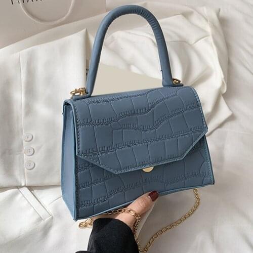 Fashion Women Chain Shoulder Bags Simple Handbags For Girls 2021 Spring PU Leather Lady Shoulder Bags Designer Retro Purses