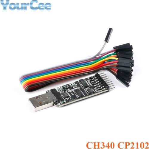 USB Convertor Module Serial Port CH340G CH340 CP2102 to TTL RS485 RS232 Conversion Board Module Ten in one With Cable