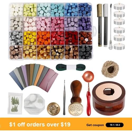 DIY Vintage Wax Seal Kit Invitation Envelope Decoration Stamp Wax Seal Beads Set Stamp Craft Metallic Pen Wedding Decorative