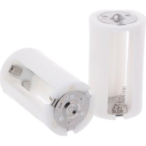 2021 New 4Pcs 3 AA To D Size Battery Holder Converter Adapter Switcher Plastic Case Box