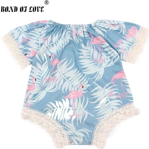 Baby Girl Clothes Lace Floral Bodysuit Sunsuit Cute Print White Lace Baby Bodysuits Summer Newborn Bodysuits Infant Clothing