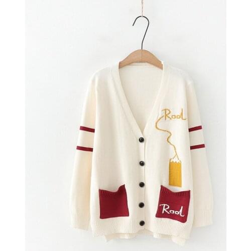 Urifens 2021 Ladies Knit Autumn Female Fall Knitted Cardigan Women With Button V-Neck Long Sleeve Pocket Warm Sweater T420