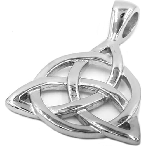 Wholesale Silver Color Celtic Knot Pendant Stainless Steel Jewelry Fashion Claddagh Style Motor Biker Men Women Pendant SWP0445A