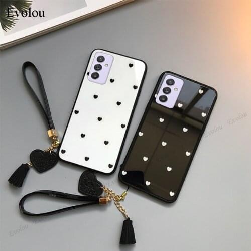 Love Tempered Glass Shockproof Case For Samsung S21 FE Quantum 2 Soft Frame Hard Cover With Lanyard For Samsung A82 A32 F62 M62