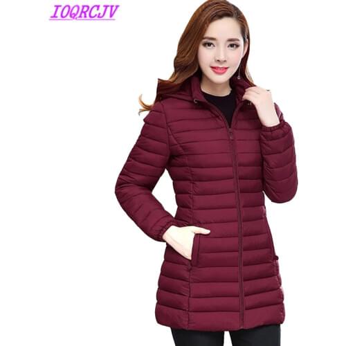 Down cotton Jackets for Womens 2020 Autumn Winter Hooded Parkas Plus size 6XL Keep warm Coat Slim Female Thin Tops IOQRCJV N172