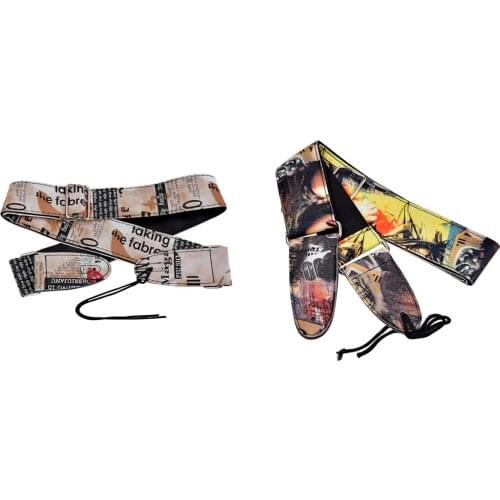 Adjustable Guitar Shoulder Strap Leather Ends for Acoustic Electric Guitar