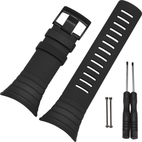 Sports Watch band Silicone Bracelet Strap Band For Suunto Core Watch Strap Wristband Strap +Clasp Screw +Tool