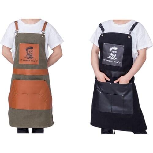 Salons Hairdressing Cape for Hair Cutting Apron Oxford Buga Barber Pocket Hair Cutting Dyeing Cape Hairdresser Antifouling Cloth