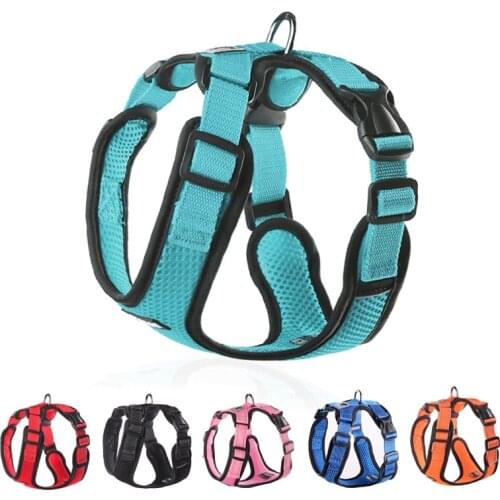 No Pull Mesh Dog Harness Breathable Puppy Vest Reflective Harnesses For Small Medium Dogs Adjustable Pet Training Product