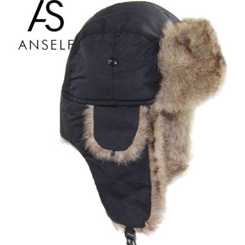 2020 Winter Hats For Men Women Russian Hat Trapper Bomber Warm Ear Flaps Ski Hat Cap Headwear Unisex Windproof Snow Caps female