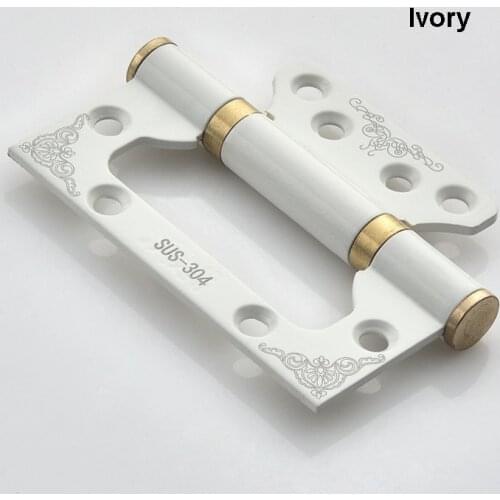 Heavy Duty Door Hinge, 4 Inch Stainless Steel Door Room Brass Thick Bearing Hinges Solid Wood, Mute Hinges With Screws