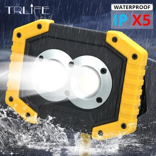 100W LED Work Light Lamp Portable Spotlight Rechargeable Searchlight Latern Flashlight By 18650 /AA Battery For Hunting Camping