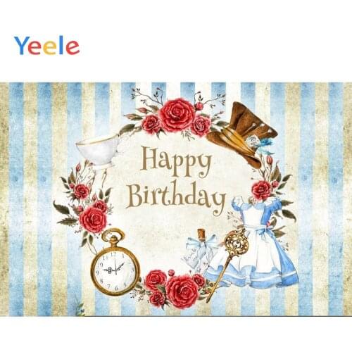 Vintage Dress Hat Magic Wand Princess Wonderland Baby Birthday Party Vinyl Backdrop Photography Background For Photo Studio Prop