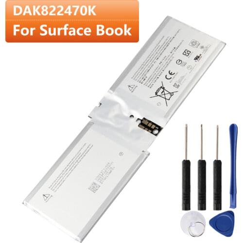 Replacement Battery DAK822470K For Microsoft Surface Book 1703 Authenic Rechargeable Battery 2387mAh With Free Tools