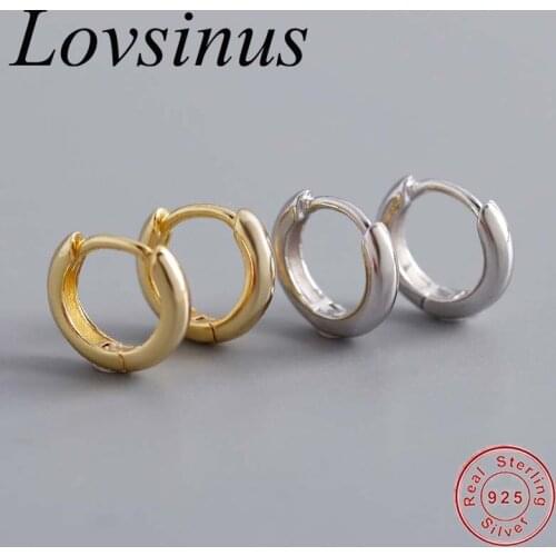Gold Silver Color Round Shape Geometric Hollow Thick Hoop Earrings for Women Elegant Minimalist 925 Sterling Silver Earrings